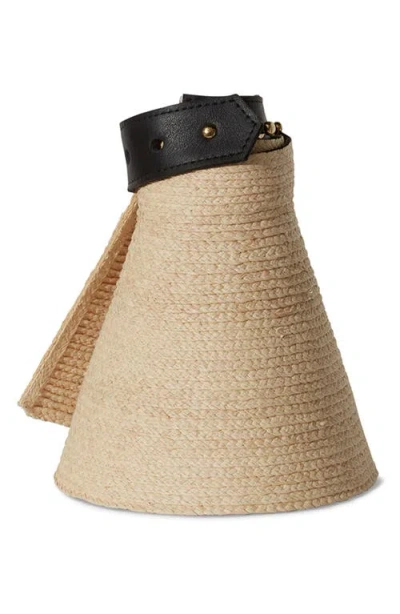 Janessa Leone Janessa Leoné Birdie Packable Wide Brim Straw Visor