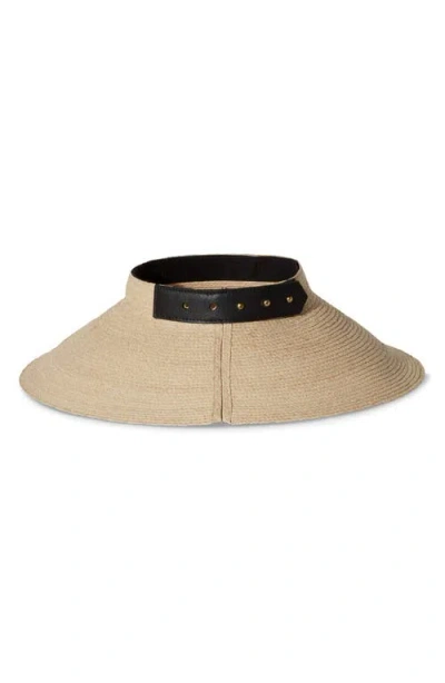 Janessa Leone Janessa Leoné Birdie Packable Wide Brim Straw Visor