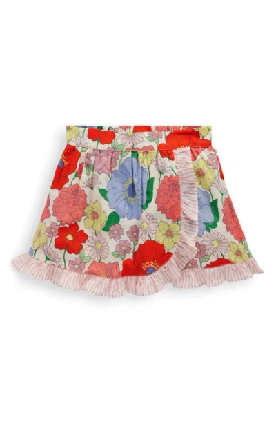 Mini Boden Kids' Frill Cotton Drawstring Shorts In Multi