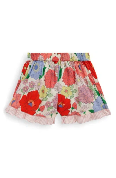 Mini Boden Kids' Frill Cotton Drawstring Shorts In Multi