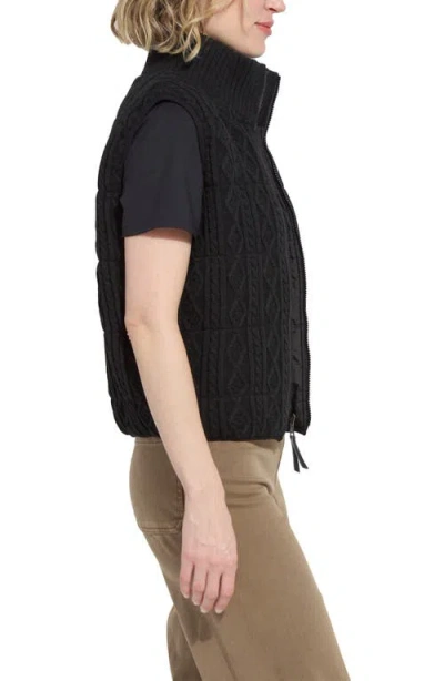 Lyssé Lysse Prudence Reversible Puffer Sweater Vest In Black