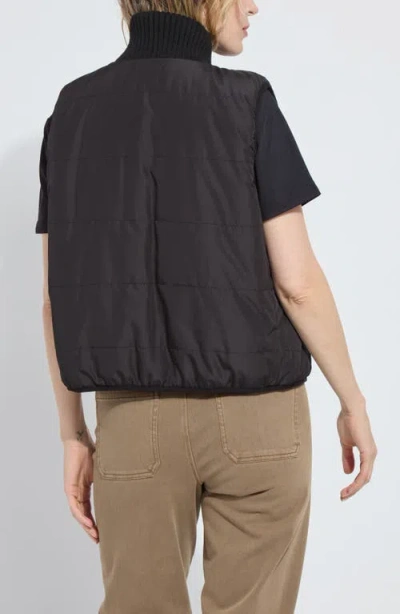 Lyssé Lysse Prudence Reversible Puffer Sweater Vest In Black