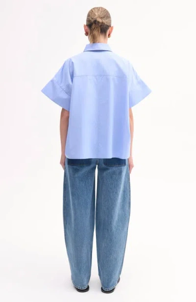 Co Boxy Short Sleeve Shirt In Blue