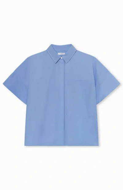 Co Boxy Short Sleeve Shirt In Blue