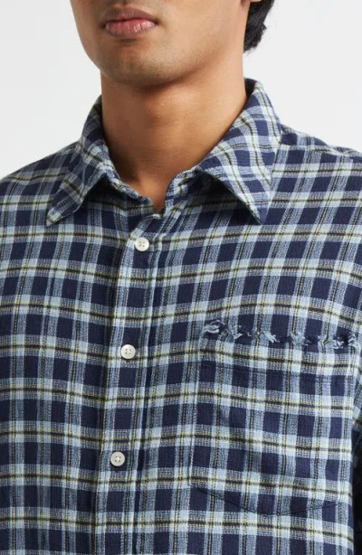 The Elder Statesman Dune Plaid Beach Button-up Shirt In Blue