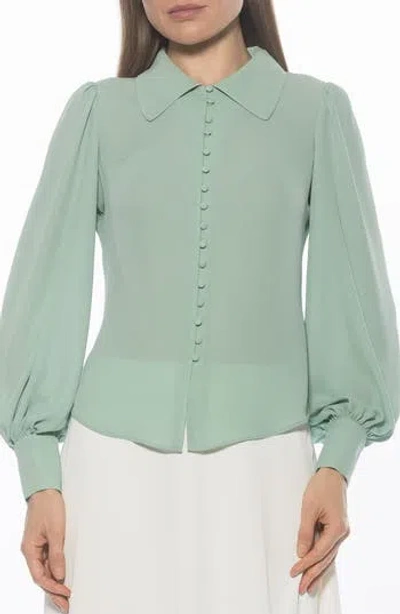 Alexia Admor Rah Covered Button-down Top