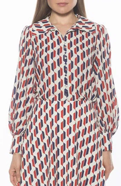 Alexia Admor Rah Covered Button-down Top