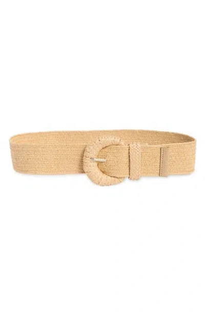 Vince Camuto Stretch Straw Wrapped Buckle Belt