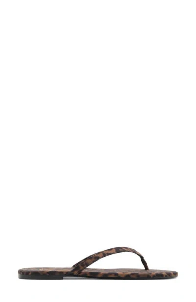 Mango Leopard Print Flip Flop