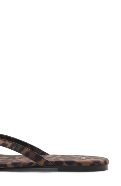 Mango Leopard Print Flip Flop