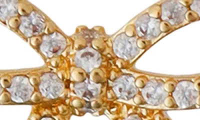 Panacea Set Of 3 Bow Butterfly Clover Stud Earrings