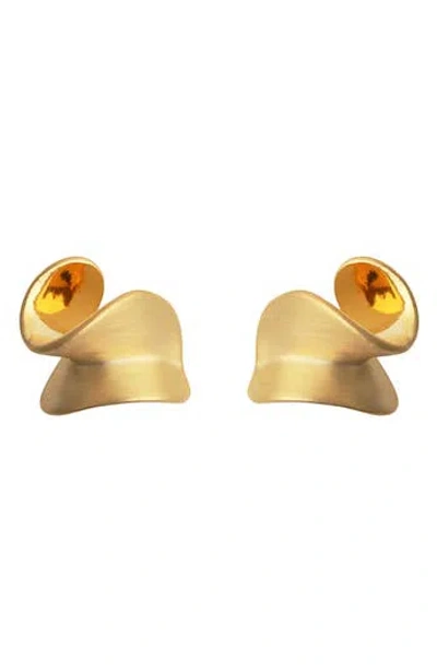 Panacea Brushed Twist Stud Earrings