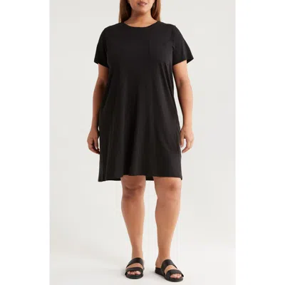 Eileen Fisher Organic Cotton T-shirt Dress In Black