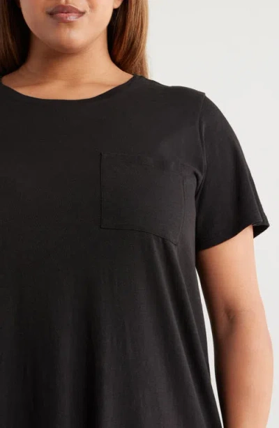Eileen Fisher Organic Cotton T-shirt Dress In Black