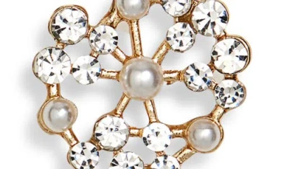 Tasha Crystal & Faux Pearl Drop Earrings