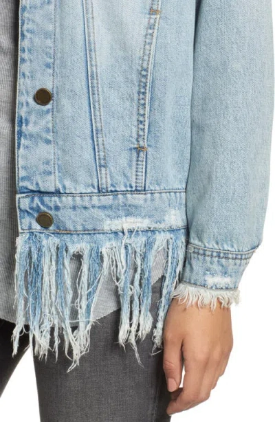 Blanknyc Whiplash Denim Jacket In Blue