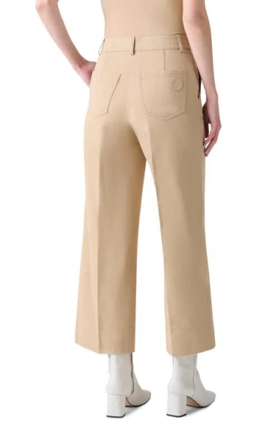 Akris Punto Chiara Wide Leg Crop Cotton Gabardine Pants