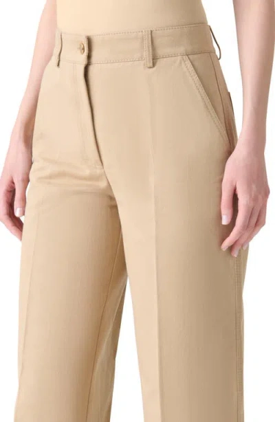 Akris Punto Chiara Wide Leg Crop Cotton Gabardine Pants
