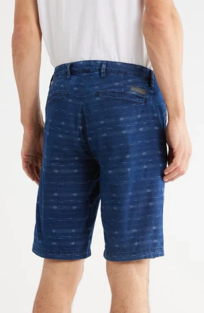 Ag Griffin Print Tapered Denim Shorts