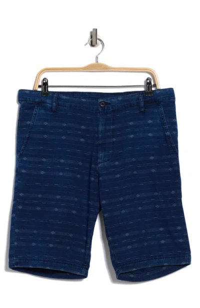 Ag Griffin Print Tapered Denim Shorts