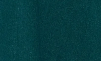 Eileen Fisher Short Sleeve Organic Linen Button-up Shirt In Green