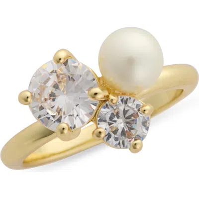 Covet Cz & Faux Pearl Statement Ring