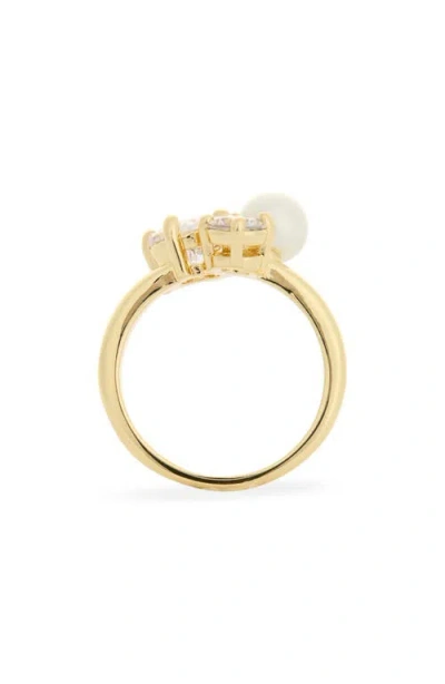 Covet Cz & Faux Pearl Statement Ring