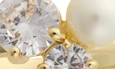Covet Cz & Faux Pearl Statement Ring