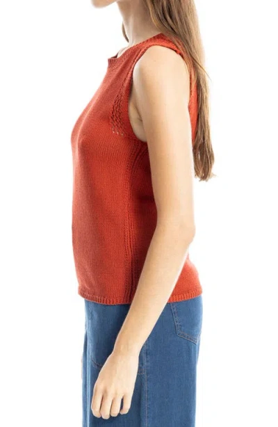 Max Studio Pointelle Stitch Crocheted Tank