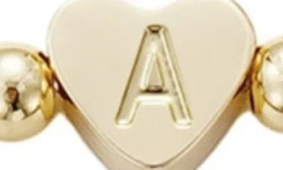 Adornia Initial Heart Charm Beaded Chain Bracelet Set