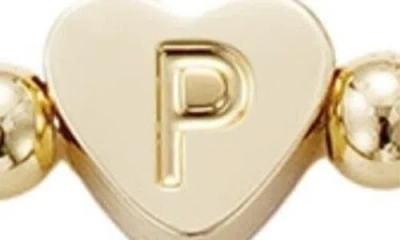Adornia Initial Heart Charm Beaded Chain Bracelet Set
