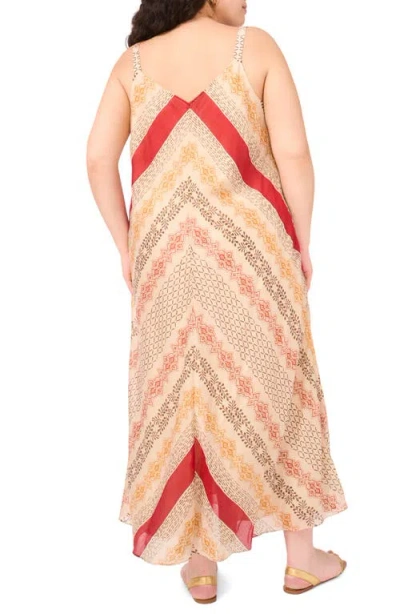 Vince Camuto Printed Maxi Sundress In Brown