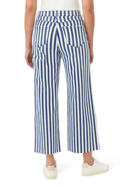 Kensie High Waist Raw Hem Wide Leg Jeans