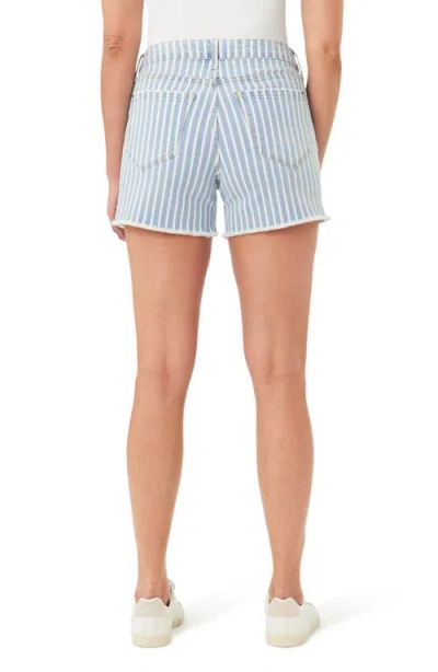 Kensie Rivet Frayed Hem Denim Shorts