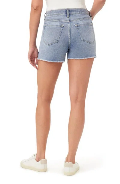 Kensie Rivet Frayed Hem Denim Shorts