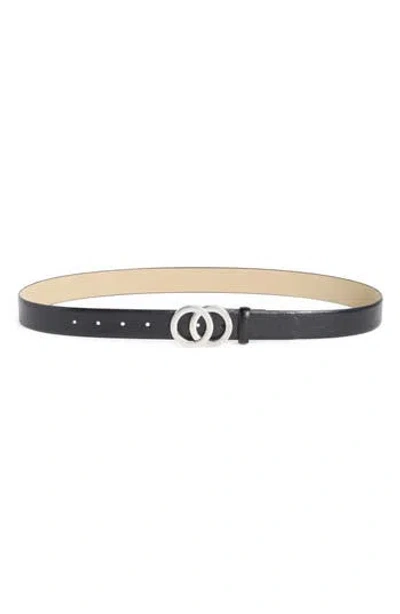 Vince Camuto Logo O-ring Buckle Belt