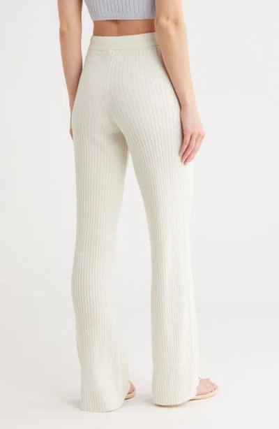 Good American Terry Rib Knit Wide Leg Pants