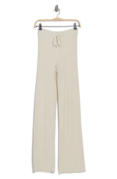Good American Terry Rib Knit Wide Leg Pants