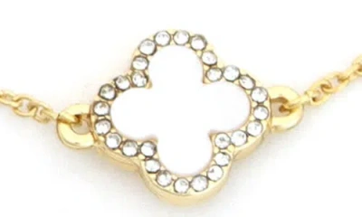 Panacea White Clover Station Chain Bracelet
