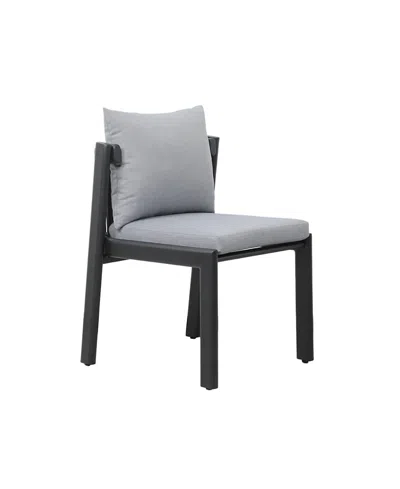 Tov Furniture 1 Pc. Olefin Outdoor Dining Chair In Gray