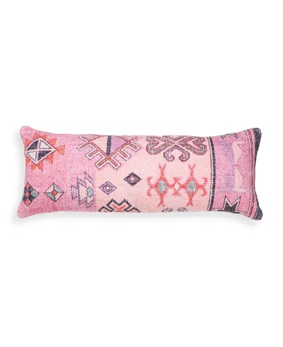 Tov Furniture Persia Cotton 27in Bolster Pillow In Pink