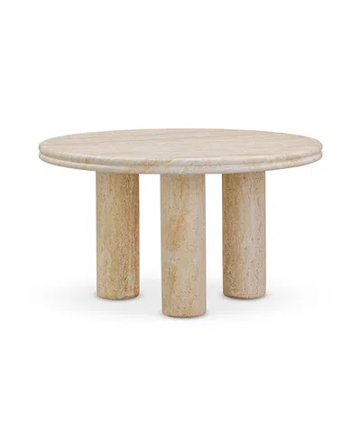 Tov Furniture Amora 26in Round Accent Table In Neutral