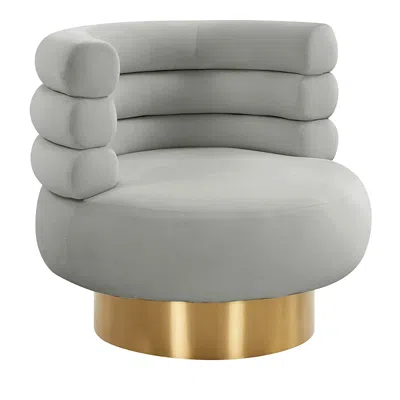 Tov Furniture Naomi Swivel Chair In Gray