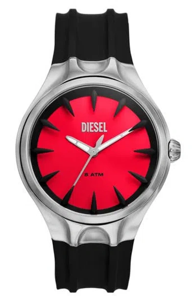 Diesel ® Streamline Silicone Strap Watch, 44mm