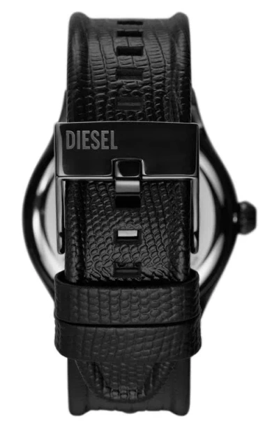 Diesel ® Vert Leather Strap Watch, 44mm