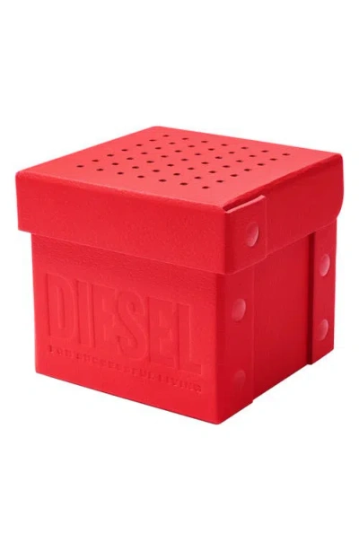Diesel ® Vert Leather Strap Watch, 44mm