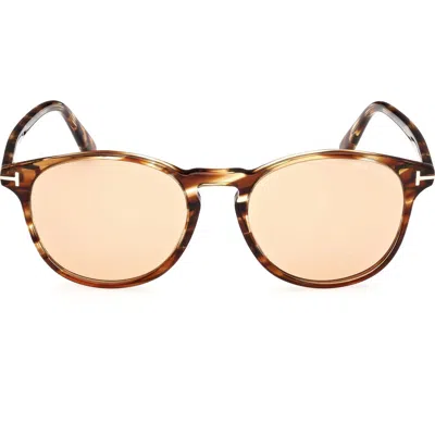 Tom Ford 53mm Round Sunglasses