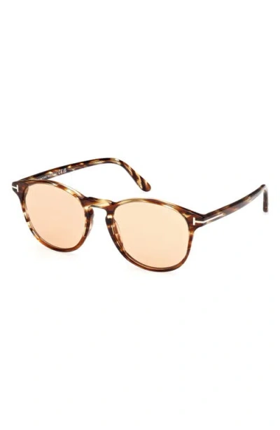 Tom Ford 53mm Round Sunglasses
