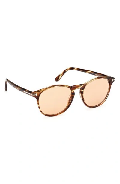 Tom Ford 53mm Round Sunglasses