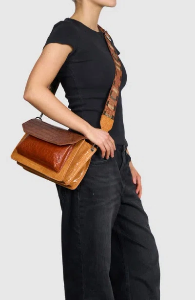 Urban Originals Au Revoir Croc Embossed Vegan Leather Crossbody Bag
